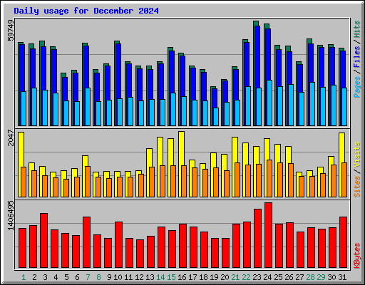 Daily usage for December 2024