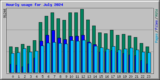 Hourly usage for July 2024